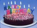 Bougie happy birthday lettres
