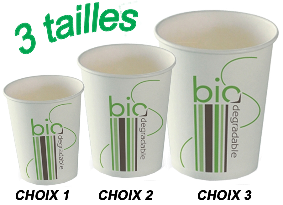 50 Gobelets carton biodégradables 12cl : Chez Rentreediscount