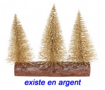 TRIO DE SAPIN ENNEIGE SUR TRONC
