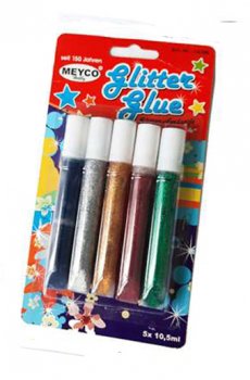 Stylo gel glitter 5 couleurs