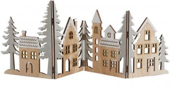Paysage d'hiver en bois