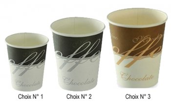 Gobelet en carton d&eacute;cor&eacute;