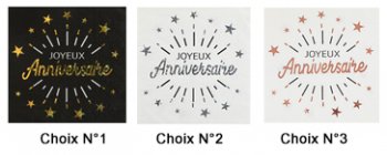 Serviette papier "joyeux anniversaire"