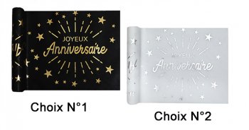 CHEMIN DE TABLE JOYEUX ANNIVERSAIRE