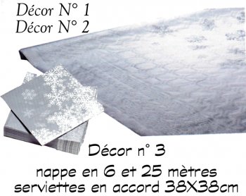 Nappe de Noël Kaleidoscope argent et cristaux de Neige