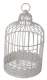 Cage m&eacute;tal blanche ronde