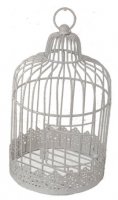 Cage métal blanche ronde