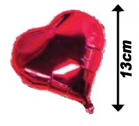 Ballon coeur métalisé 13cm