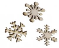 Confettis flocons de bois 3D