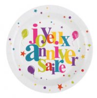 ASSIETTE JOYEUX ANNIVERSAIRE