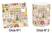 Serviette et bougie de Noel