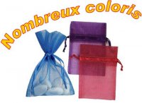 Bourse en organza par 10 7x10cm